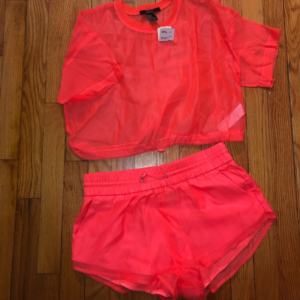 (Forever 21) Two Piece Crop Top Set